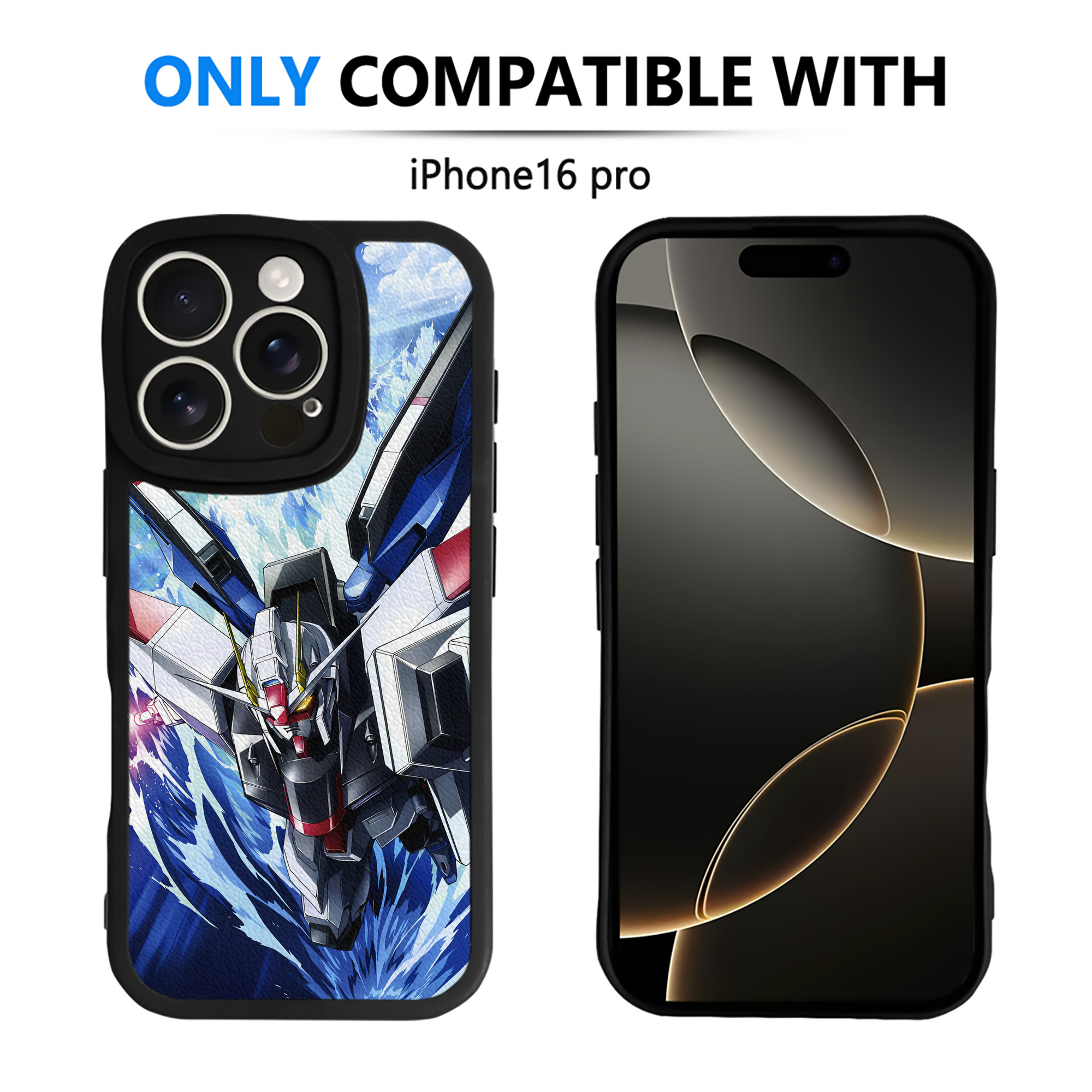 （画像用） 機動戦士ガンダム Mobile Suit Gundam 【iPhone 16シリーズ対応】シリコンスマホケース（レザー調） 材質：シリコン